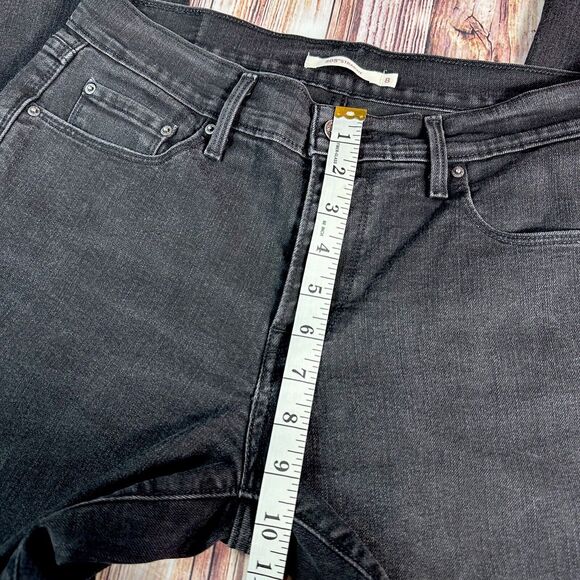 Levi's 505 STRAIGHT Leg Size 8 Short Black Mid Rise Jeans Denim Pants 8S 30x29 - Picture 6 of 13